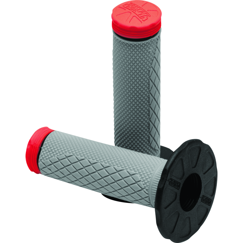 Tri Density Full Diamond MX Grips - Red