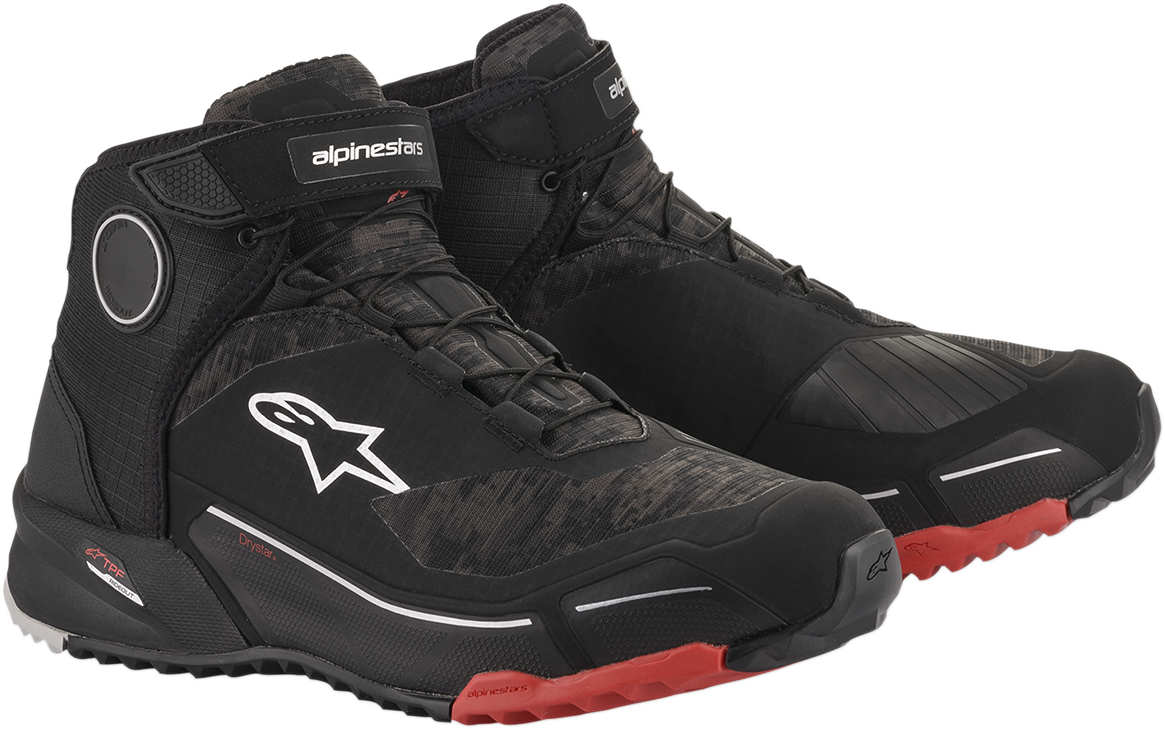 ALPINESTARS CR-X Drystar? Shoes - Black Camo/Red - US 8 26118209938