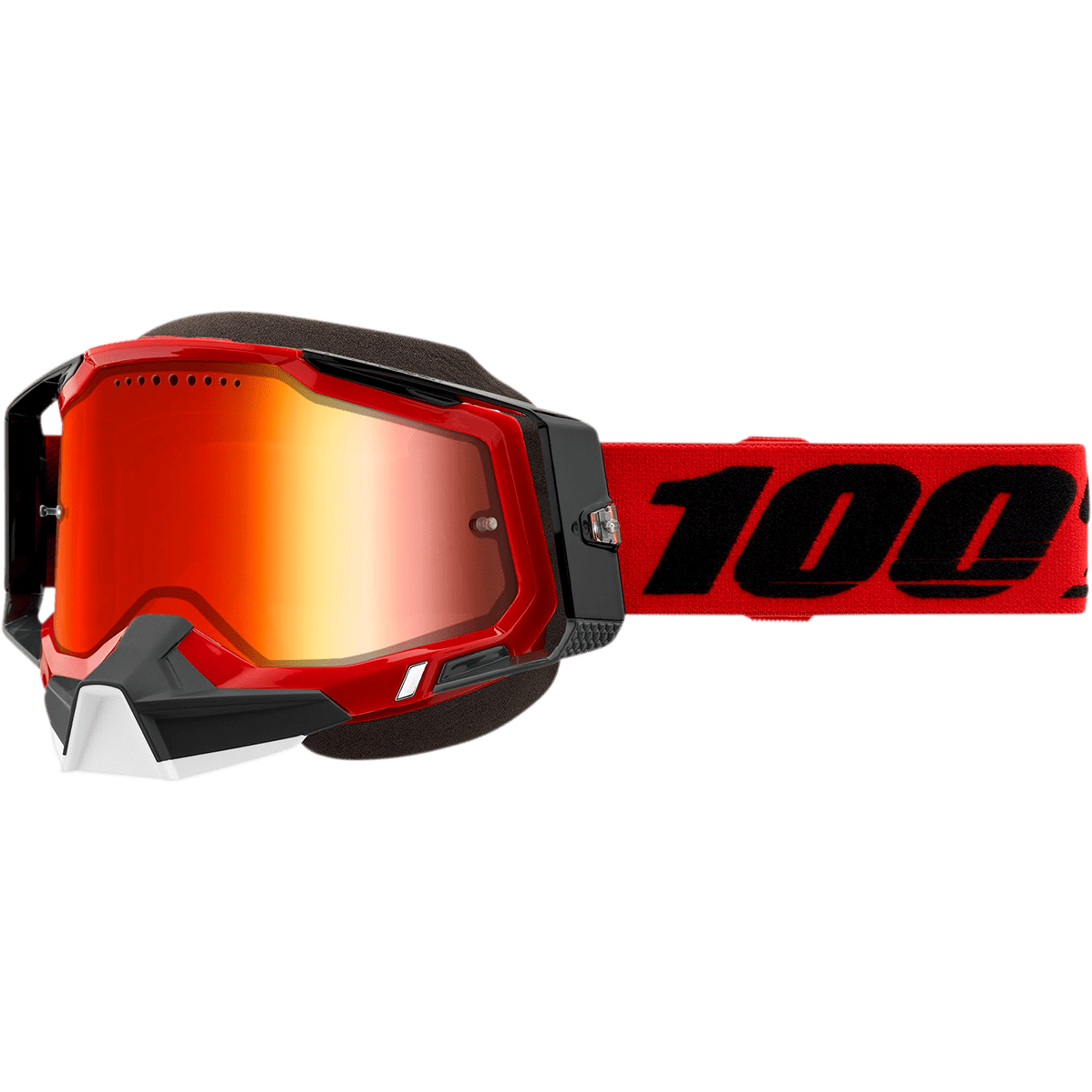 100% Racecraft 2 Snow Goggles - Red - Red Mirror 50012-00003