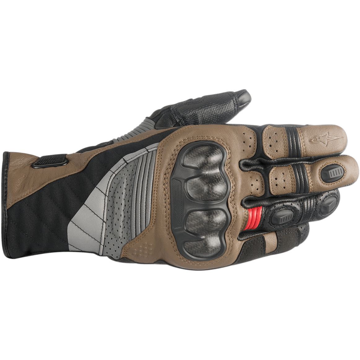 ALPINESTARS Belize Drystar? Gloves - Black/Tobacco Brown/Red - Small 3526718-1813-S