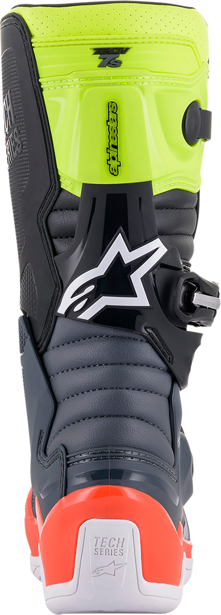 ALPINESTARS Youth Tech 7S Boots - Black/Gray/Red/White/Yellow - US 8 2015017-9058-8