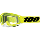 100% Racecraft 2 Goggles - Fluo Yellow - Clear 50009-00004