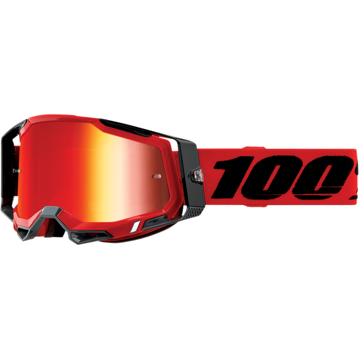 100% Racecraft 2 Goggles - Red - Red Mirror 50010-00003