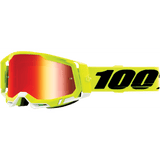 100% Racecraft 2 Goggles - Fluo Yellow - Red Mirror 50010-00004