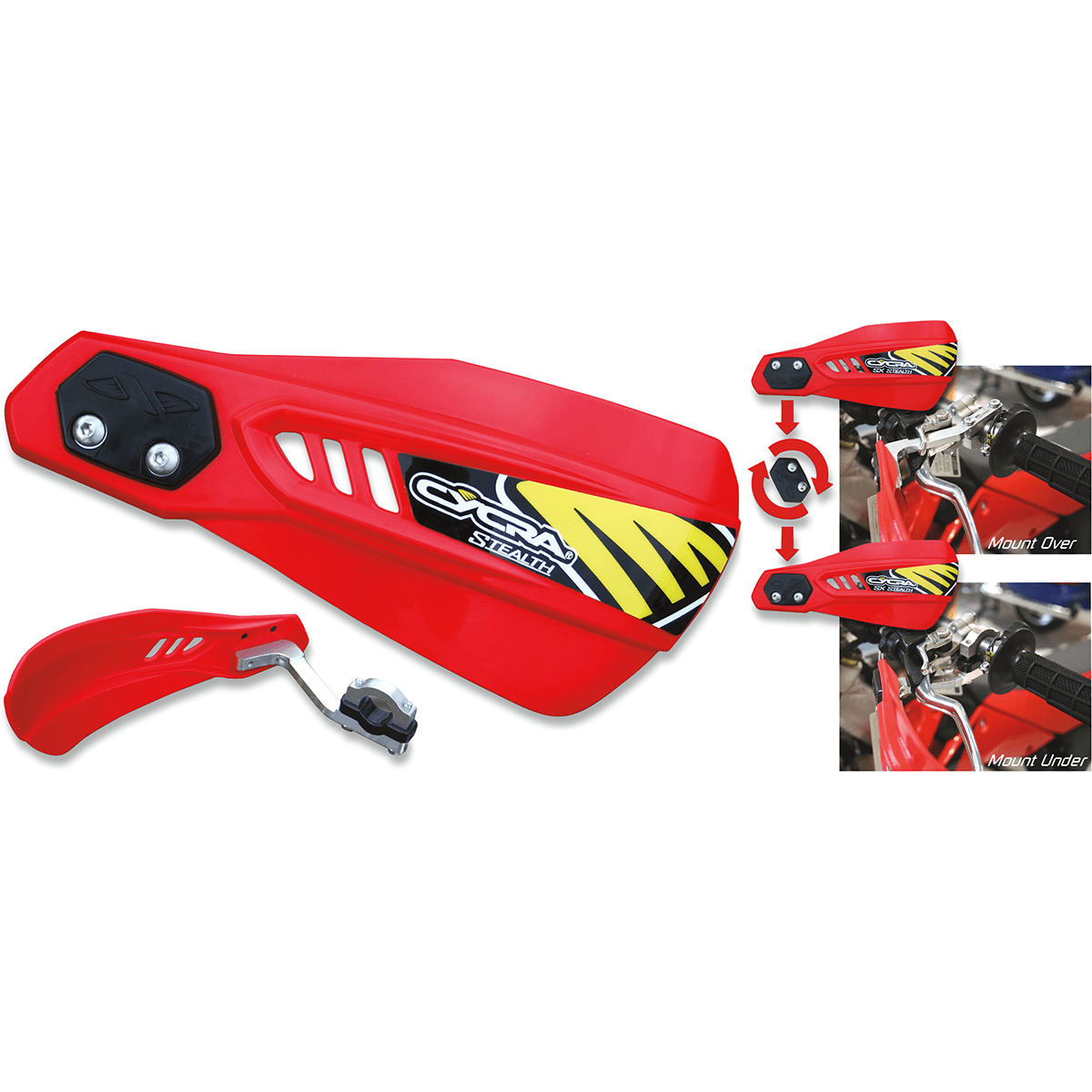 CYCRA Handguards - Stealth - Red 1CYC-0015-32X