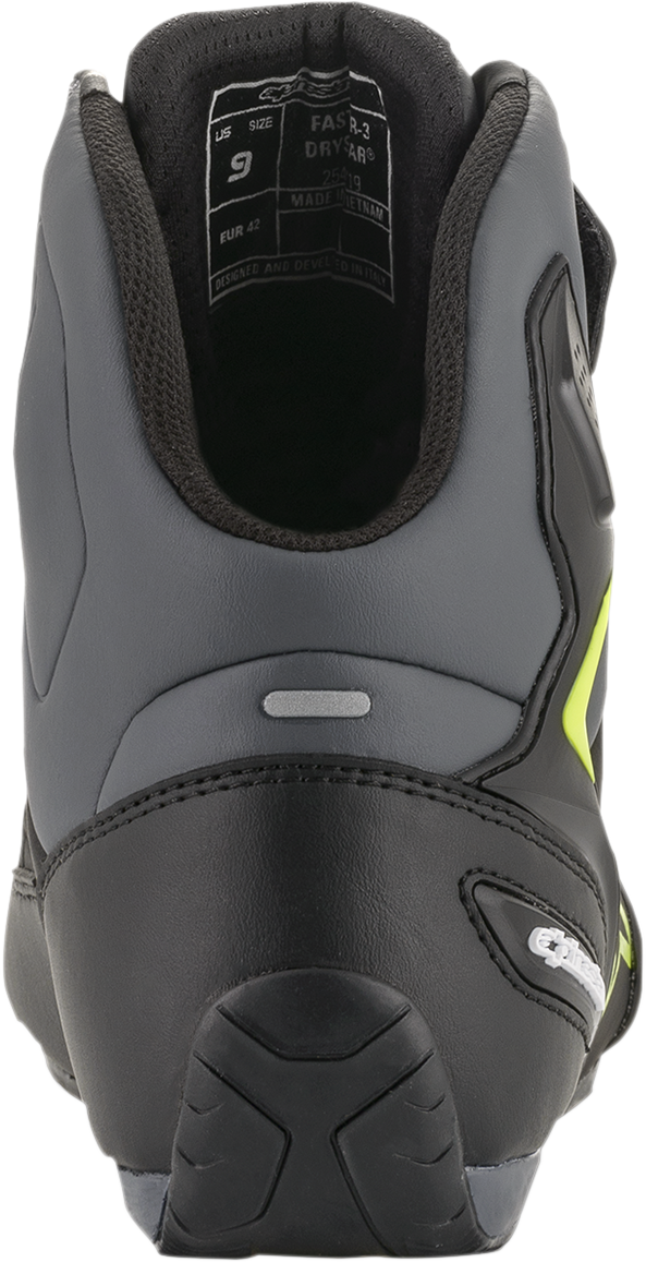 ALPINESTARS Faster-3 Drystar? Shoes - Black/Gray/Yellow - US 8.5 2540719175-8.5