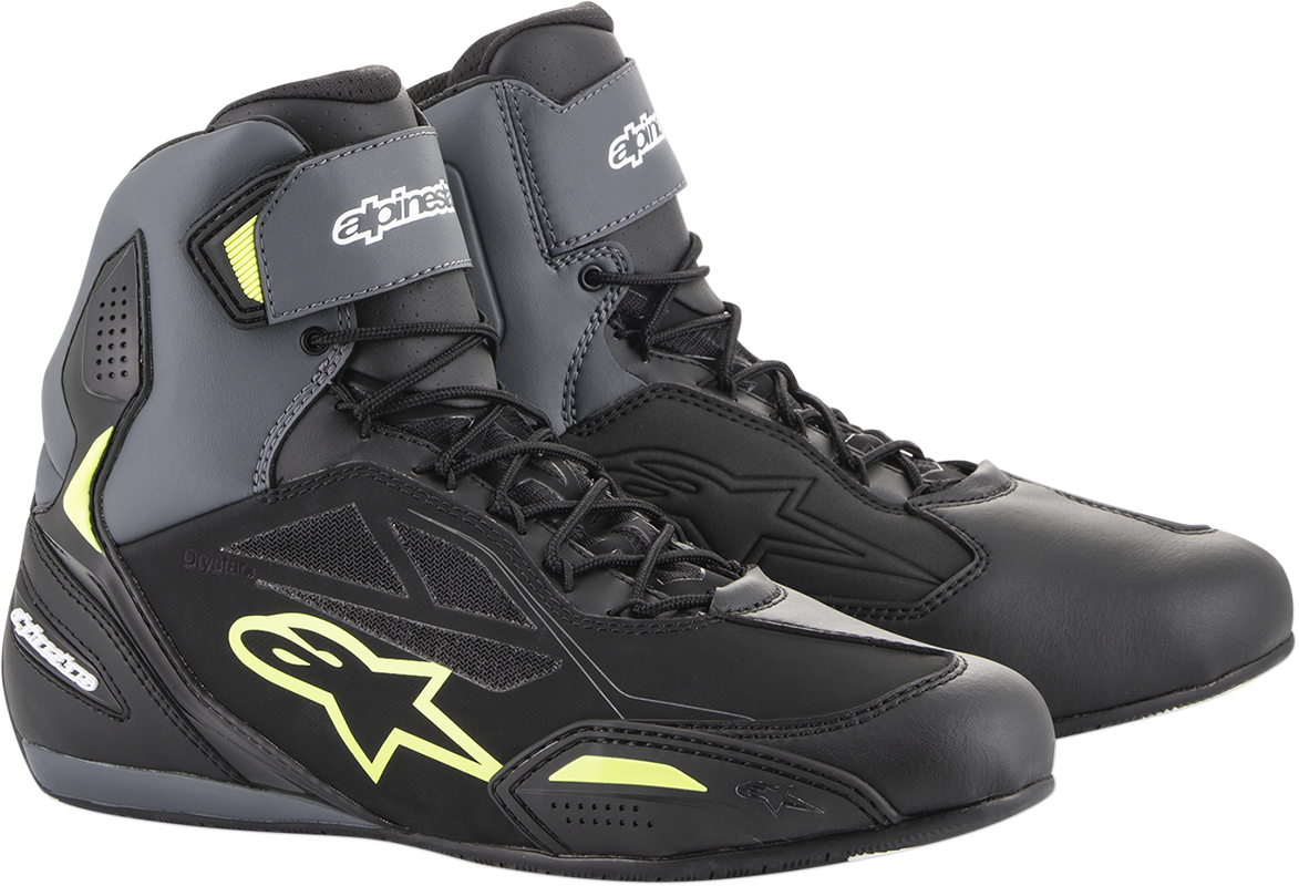 ALPINESTARS Faster-3 Drystar? Shoes - Black/Gray/Yellow - US 8.5 2540719175-8.5