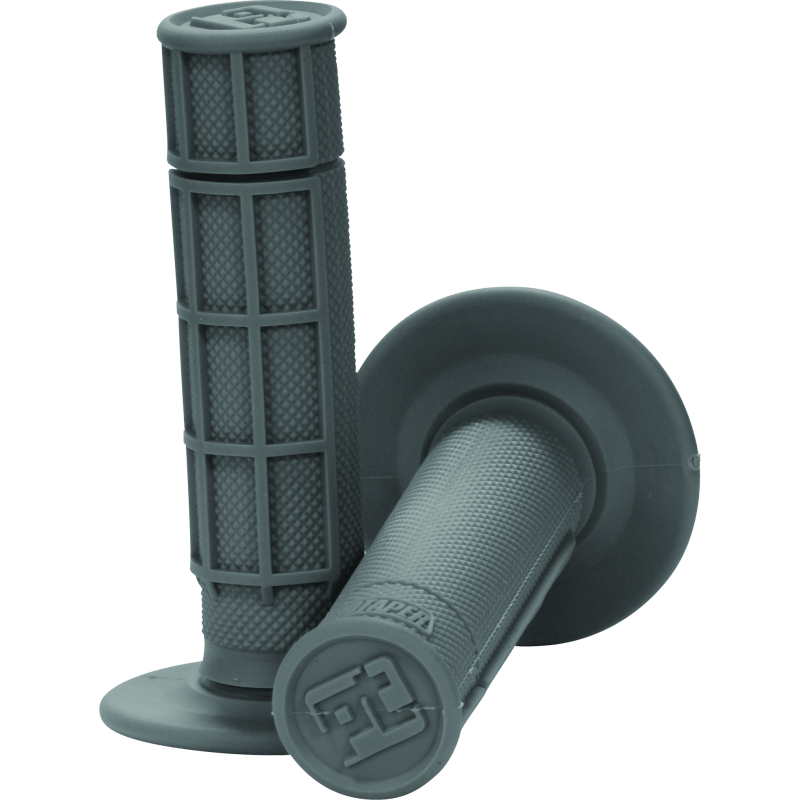 Race Cut 1/2 Waffle Grips - Grey