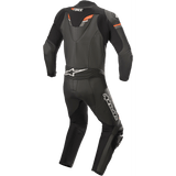 GP Force Chaser 1-Piece Leather Suit - Black/Red Fluorescent