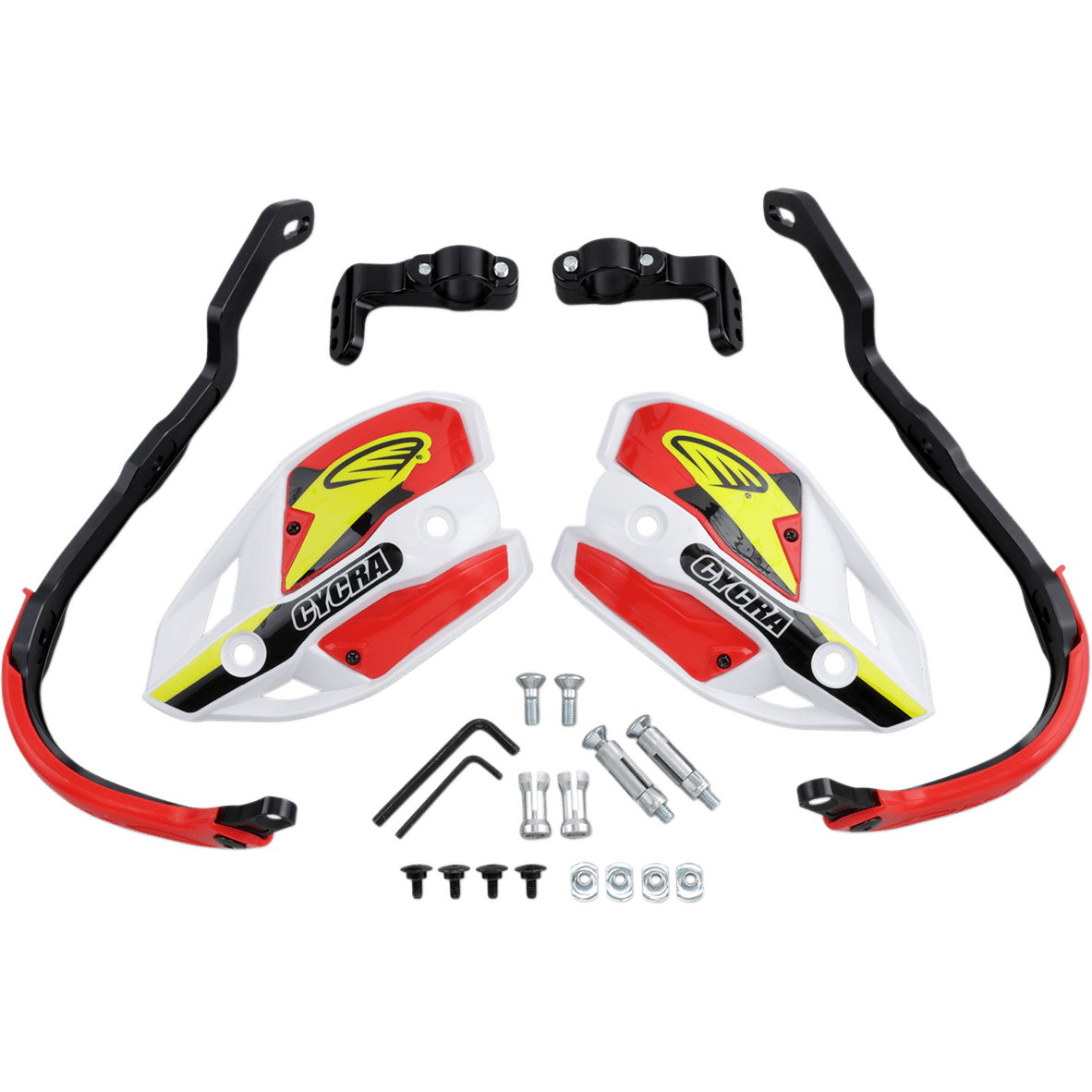 CYCRA Handguards - Ultra - Oversized - White/Red 1CYC-7408-32X