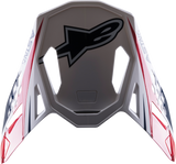 ALPINESTARS Supertech M10 Visor - Meta 2 - Gloss White/Red/Blue 8981122-2378