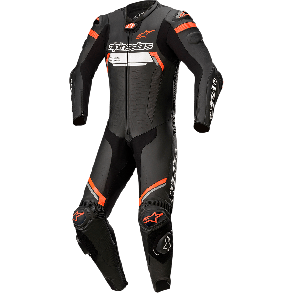 Missile Ignition v2 1-Piece Suit - Black/Red Fluorescent