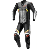 Missile Ignition v2 1-Piece Suit - Metallic Gray/Black/Yellow/Red Fluorescent