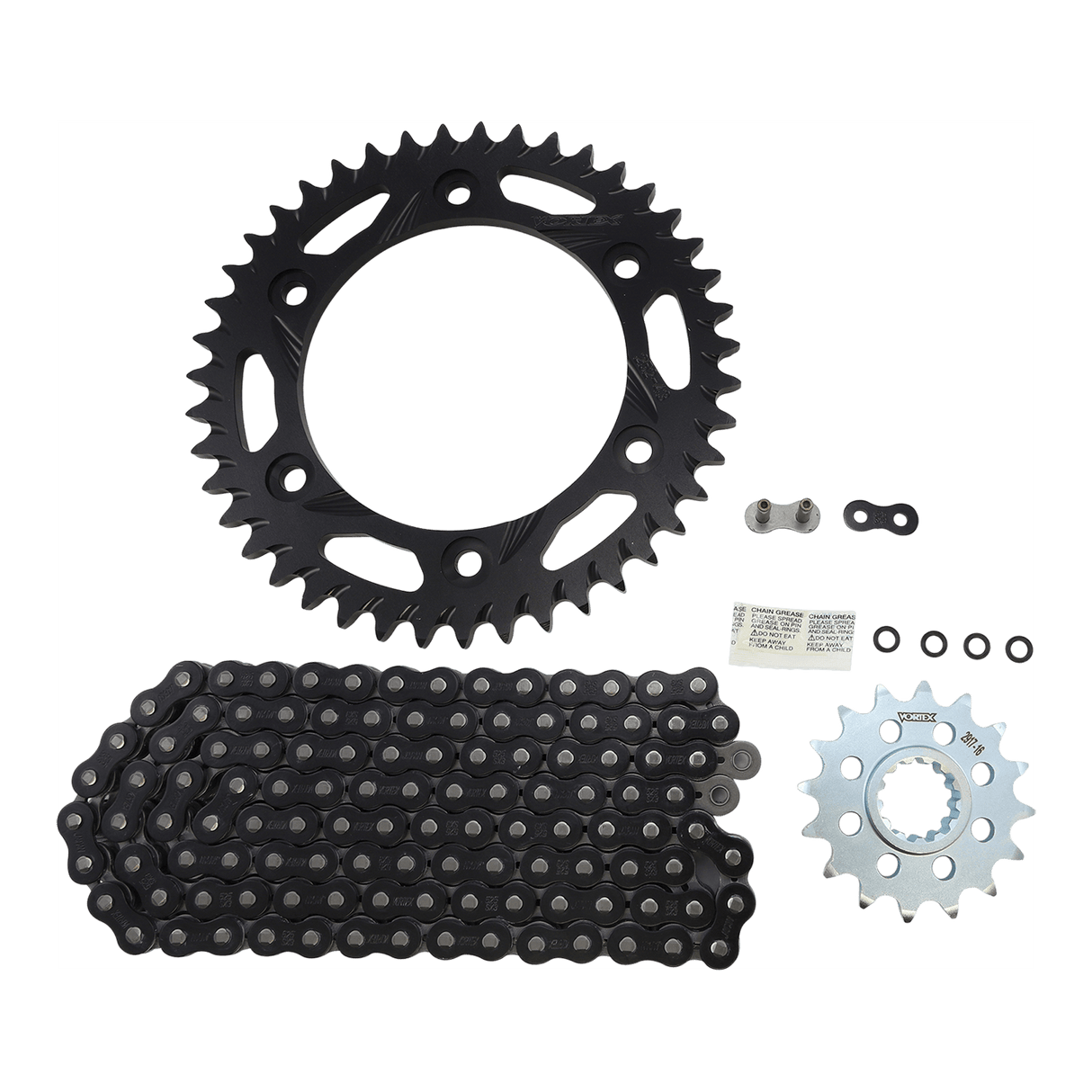 VORTEX Chain Kit - Black CK2477 - Moto Shop Service