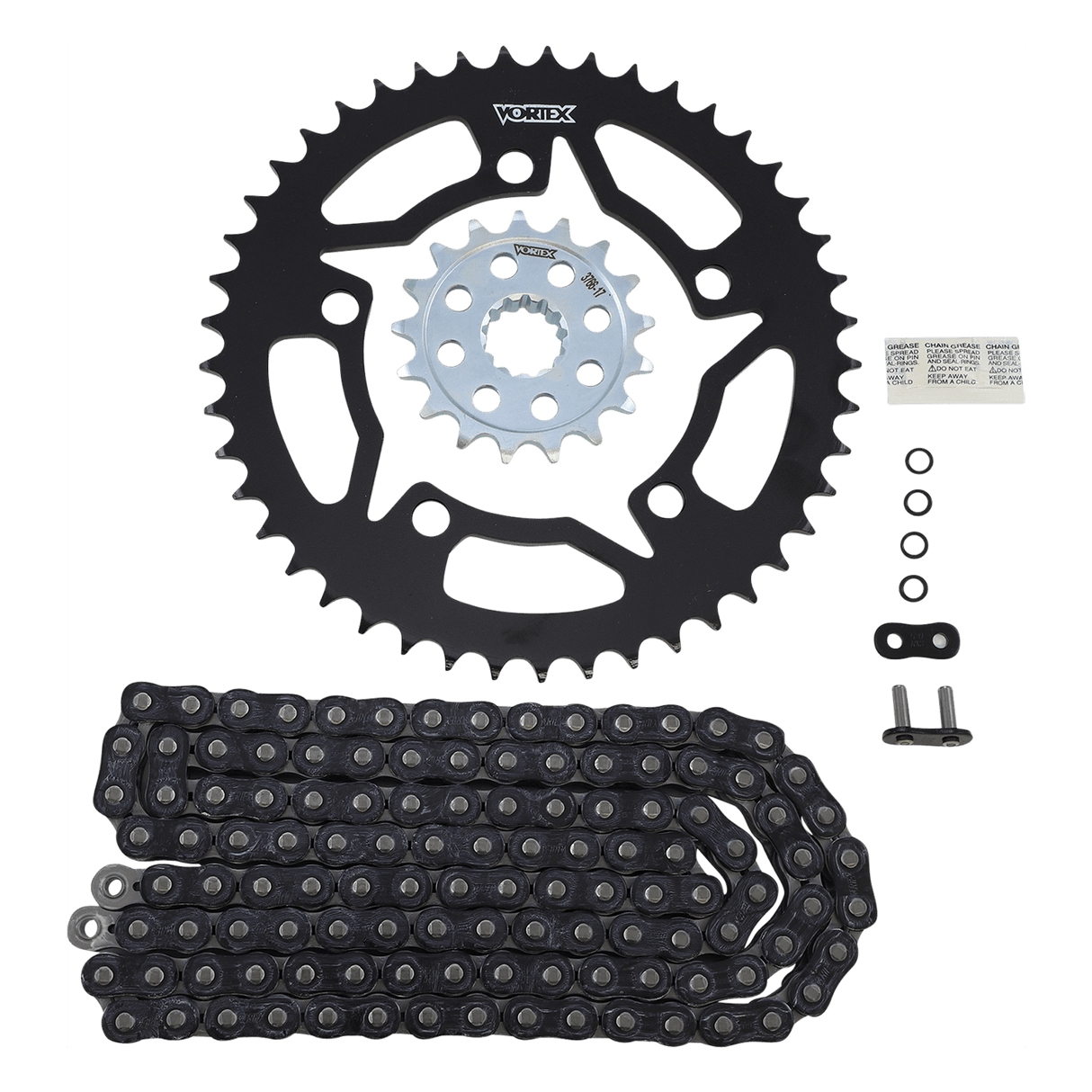 VORTEX Chain Kit - Black CK7618 - Moto Shop Service