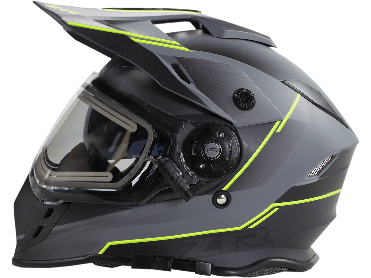 Z1R Range Bladestorm Snow Electric Helmet - Gray/Black/Hi-Viz Yellow