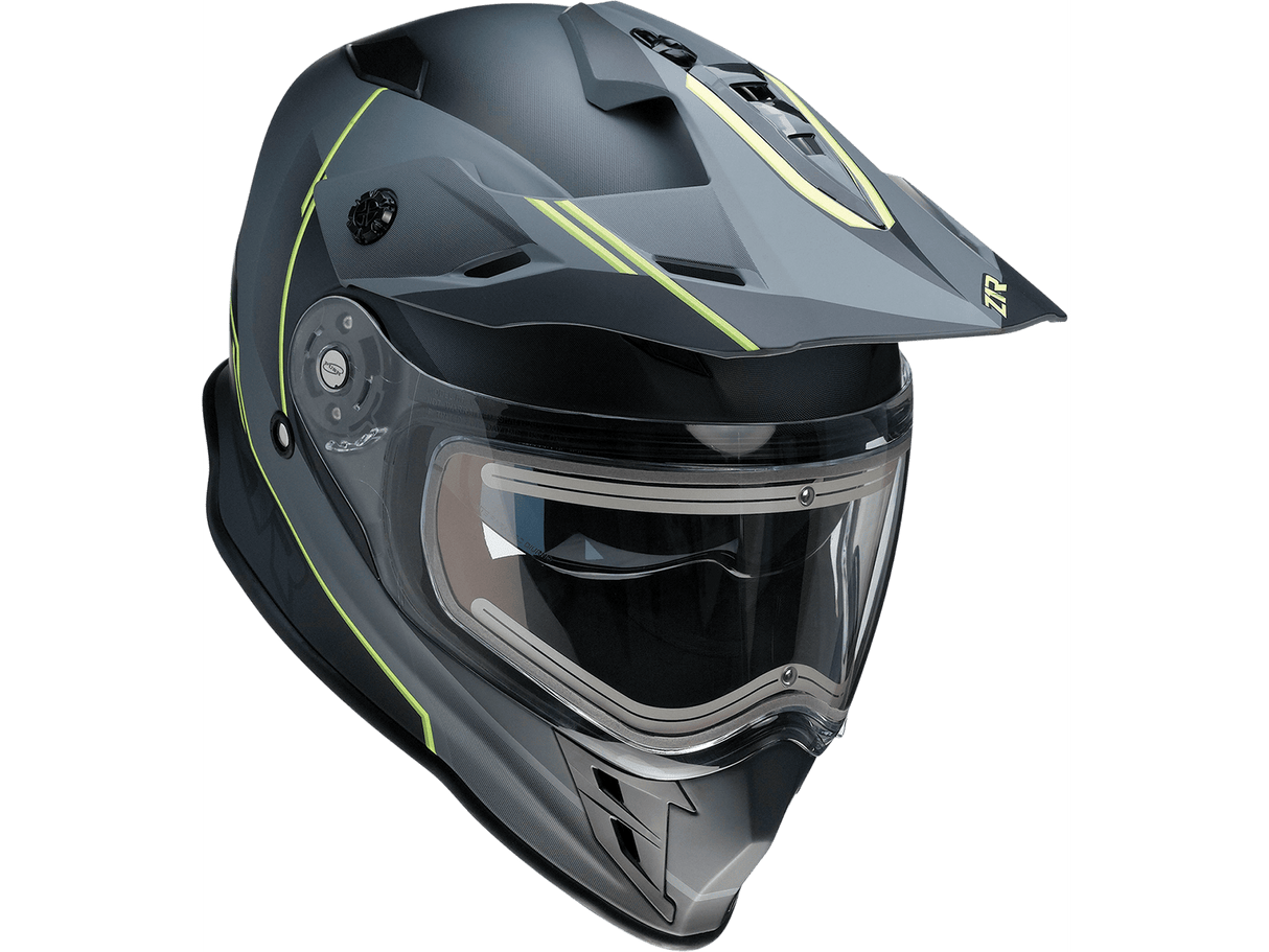 Z1R Range Bladestorm Snow Electric Helmet - Gray/Black/Hi-Viz Yellow