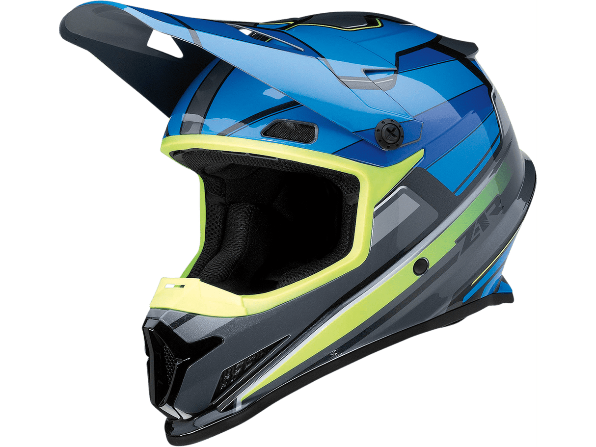 Rise MC Helmet - Blue/Hi-Viz