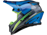 Rise MC Helmet - Blue/Hi-Viz