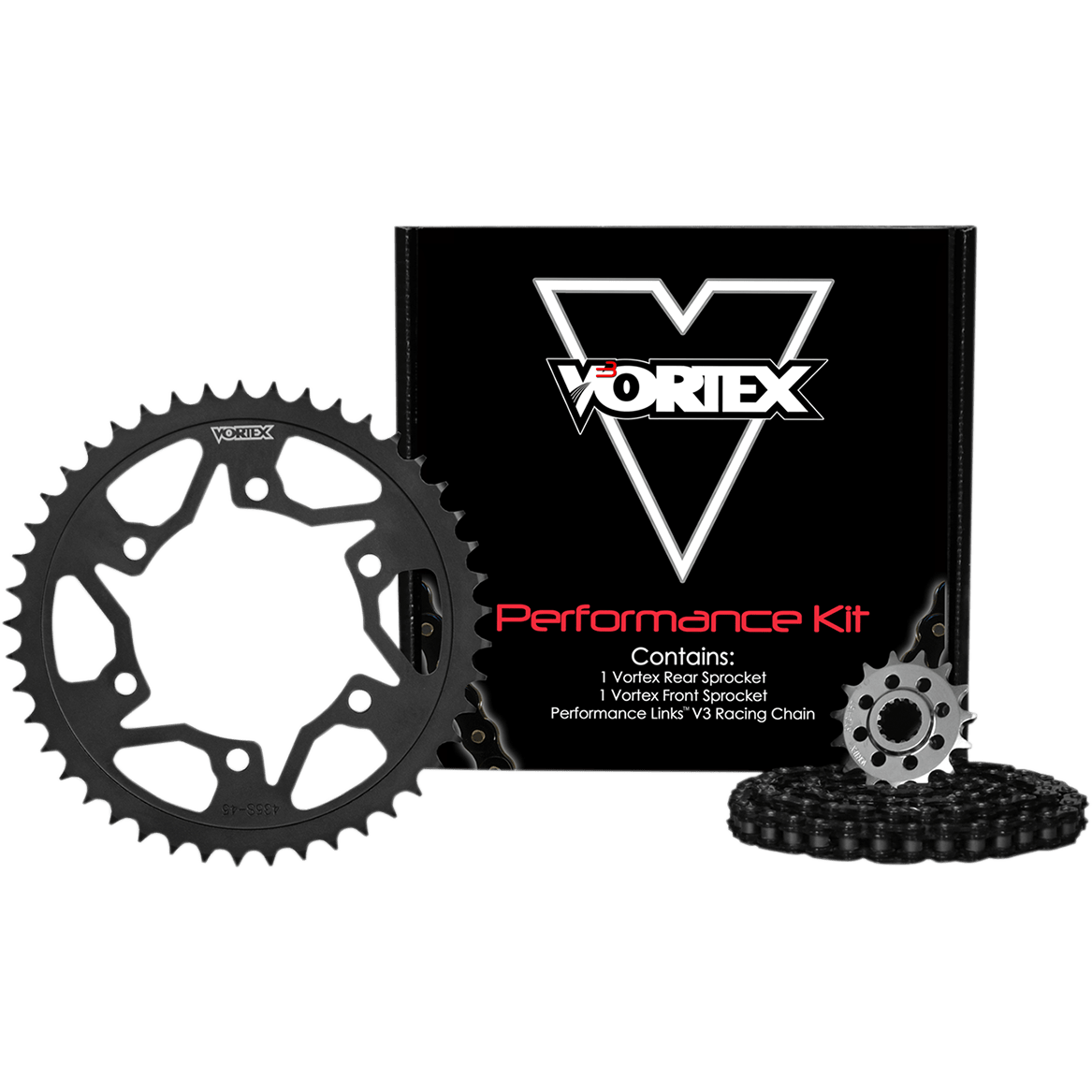 VORTEX Chain Kit - Black - Yamaha - YZF-R1 CK6378 - Moto Shop Service