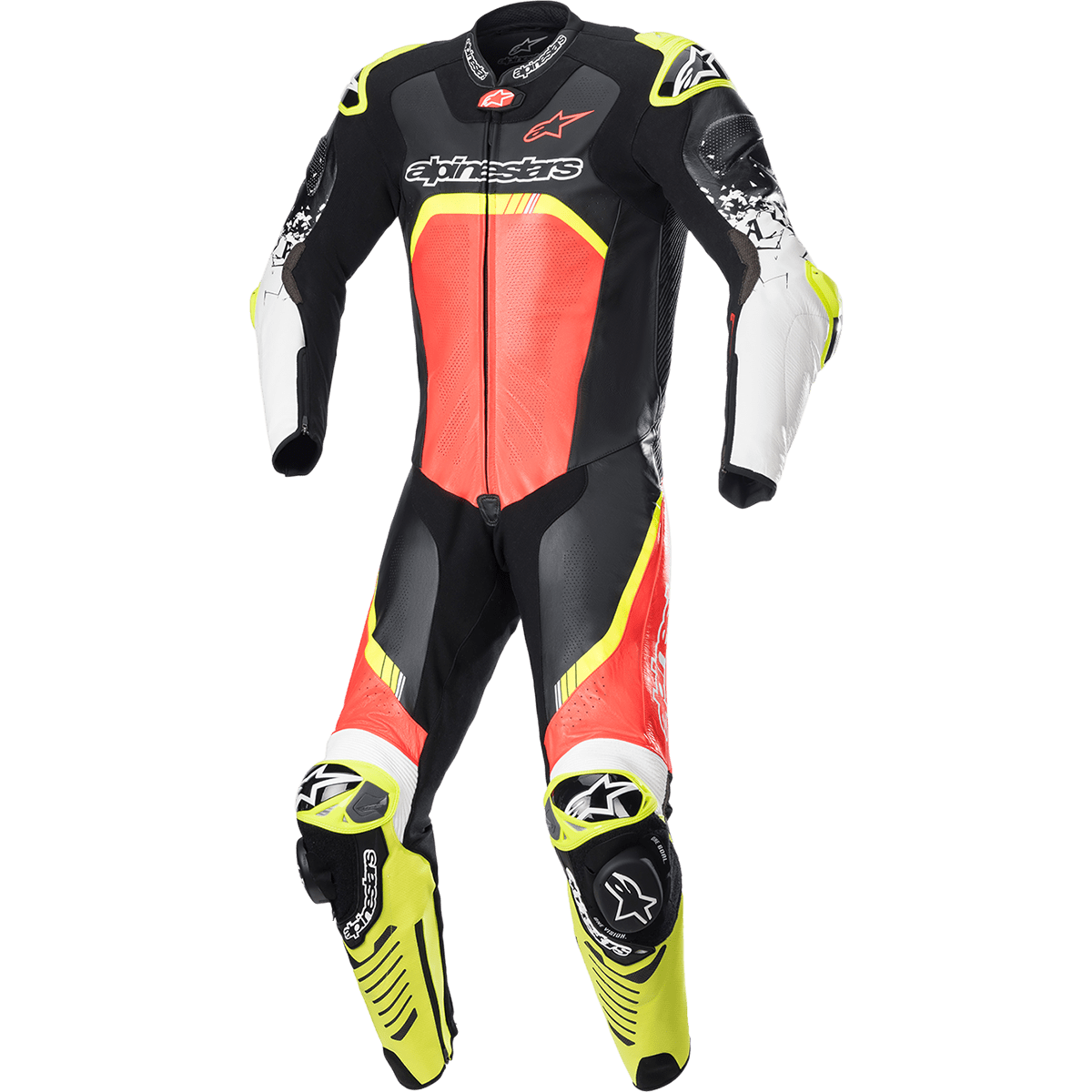 GP Tech Suit v4 - Black/Red Fluorescent/Yellow Fluorescent