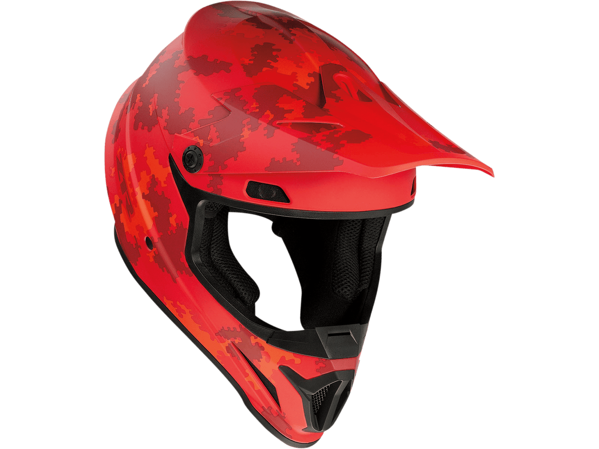 Rise Digi Camo Helmet - Red