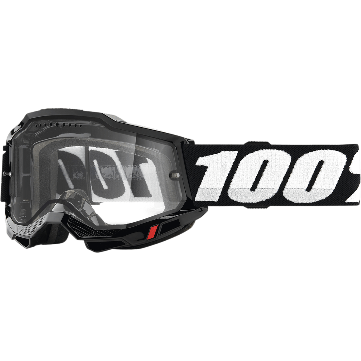 100% Accuri 2 Enduro MTB Goggles - Black - Clear 50016-00001