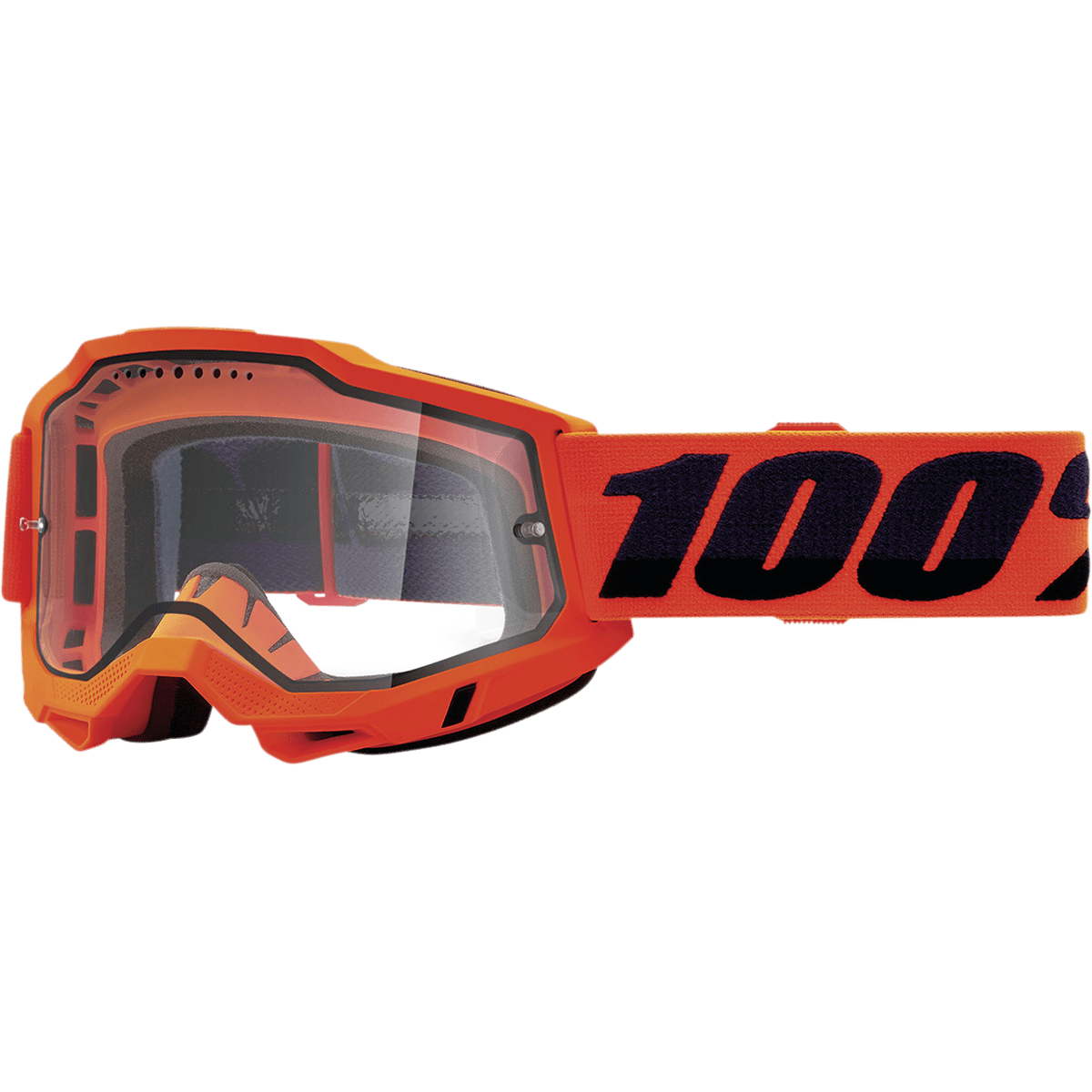 100% Accuri 2 Enduro MTB Goggles - Neon Orange - Clear 50016-00004