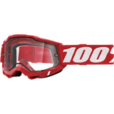 100% Accuri 2 Enduro MTB Goggles - Neon Red - Clear 50016-00005