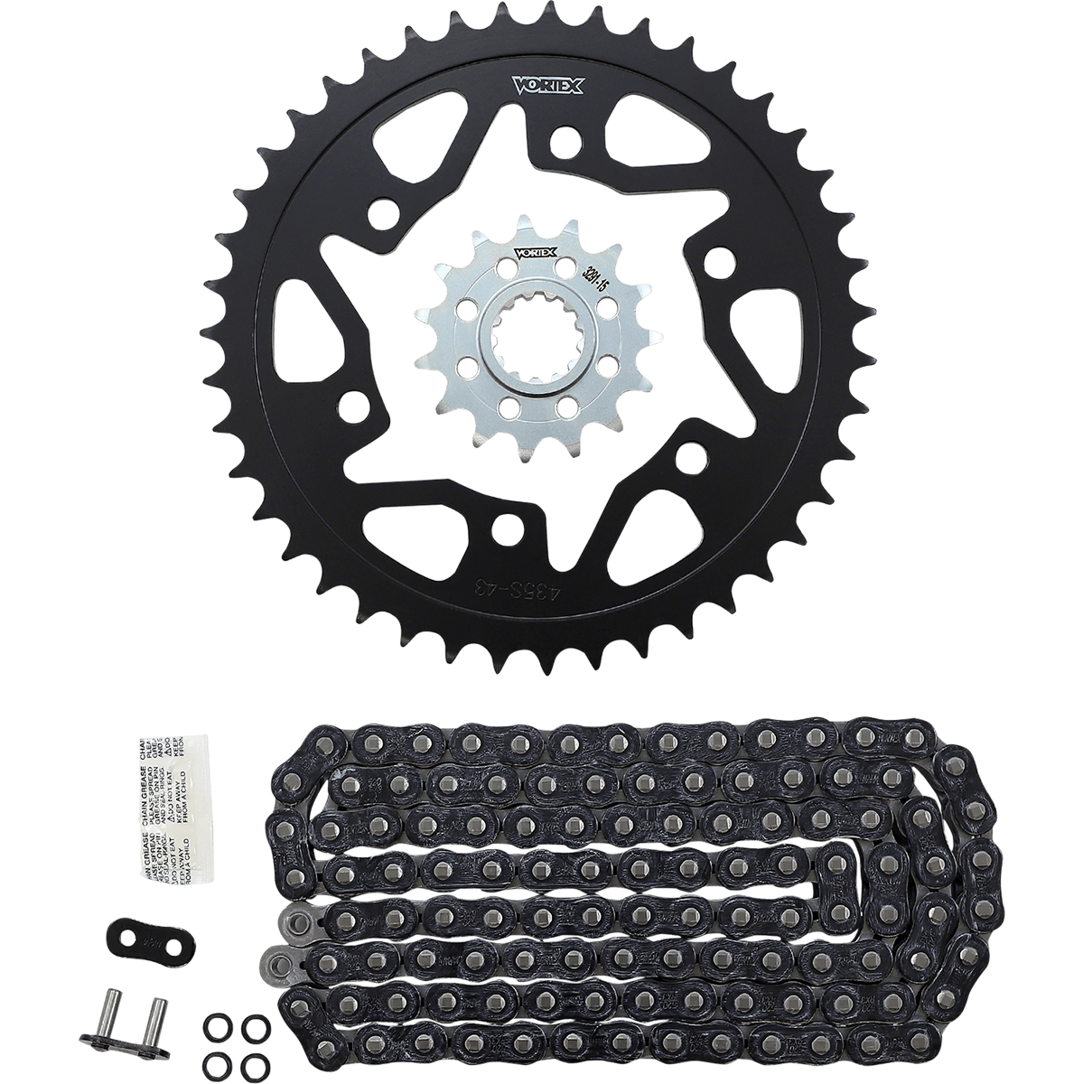 VORTEX Chain Kit - Black CK6455 - Moto Shop Service