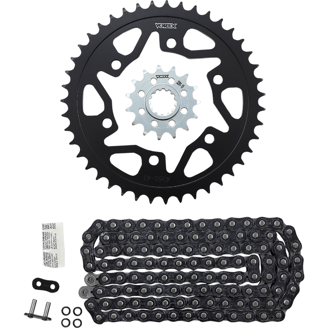 VORTEX Chain Kit - Black CK6455 - Moto Shop Service