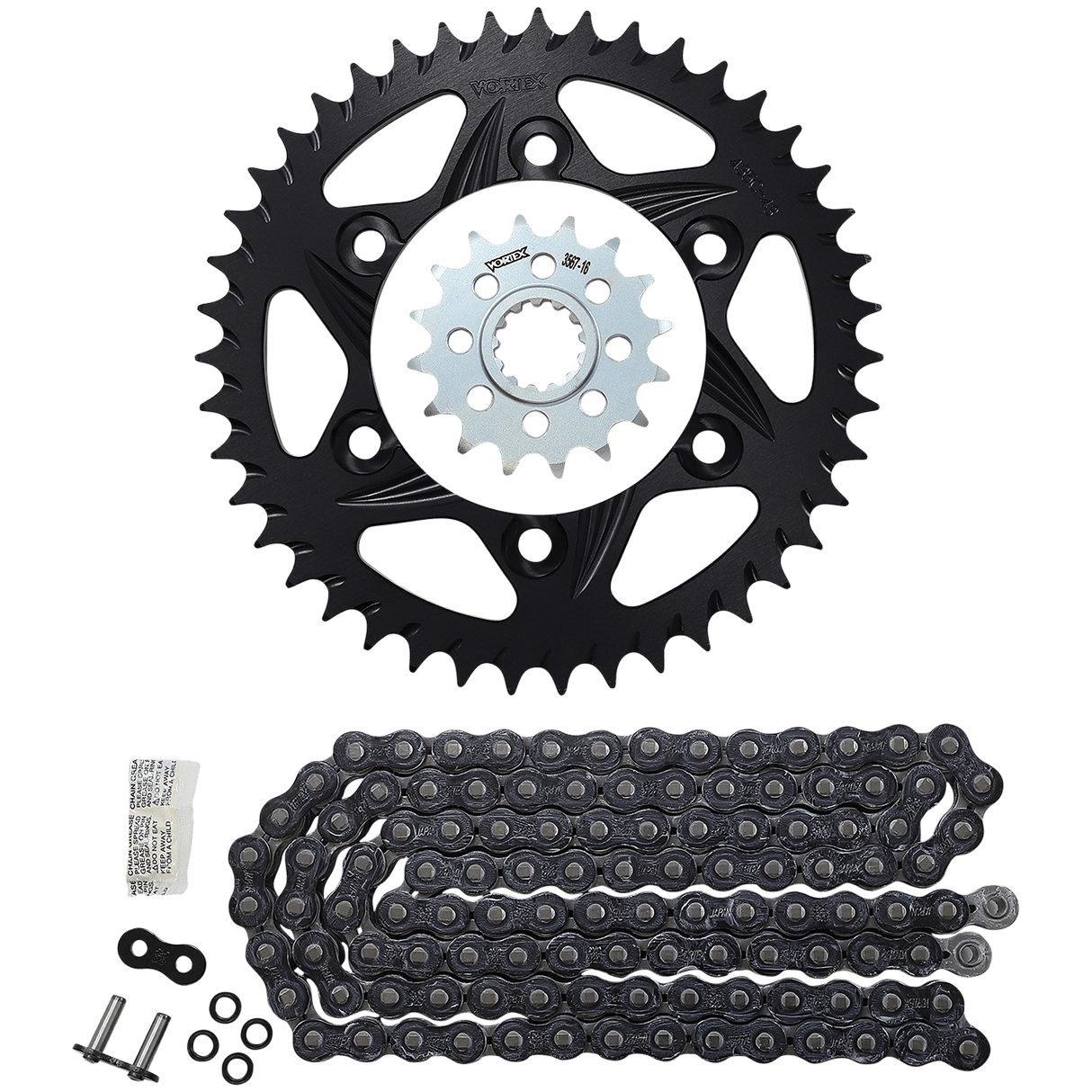 VORTEX Chain Kit - Black CK6471 - Moto Shop Service