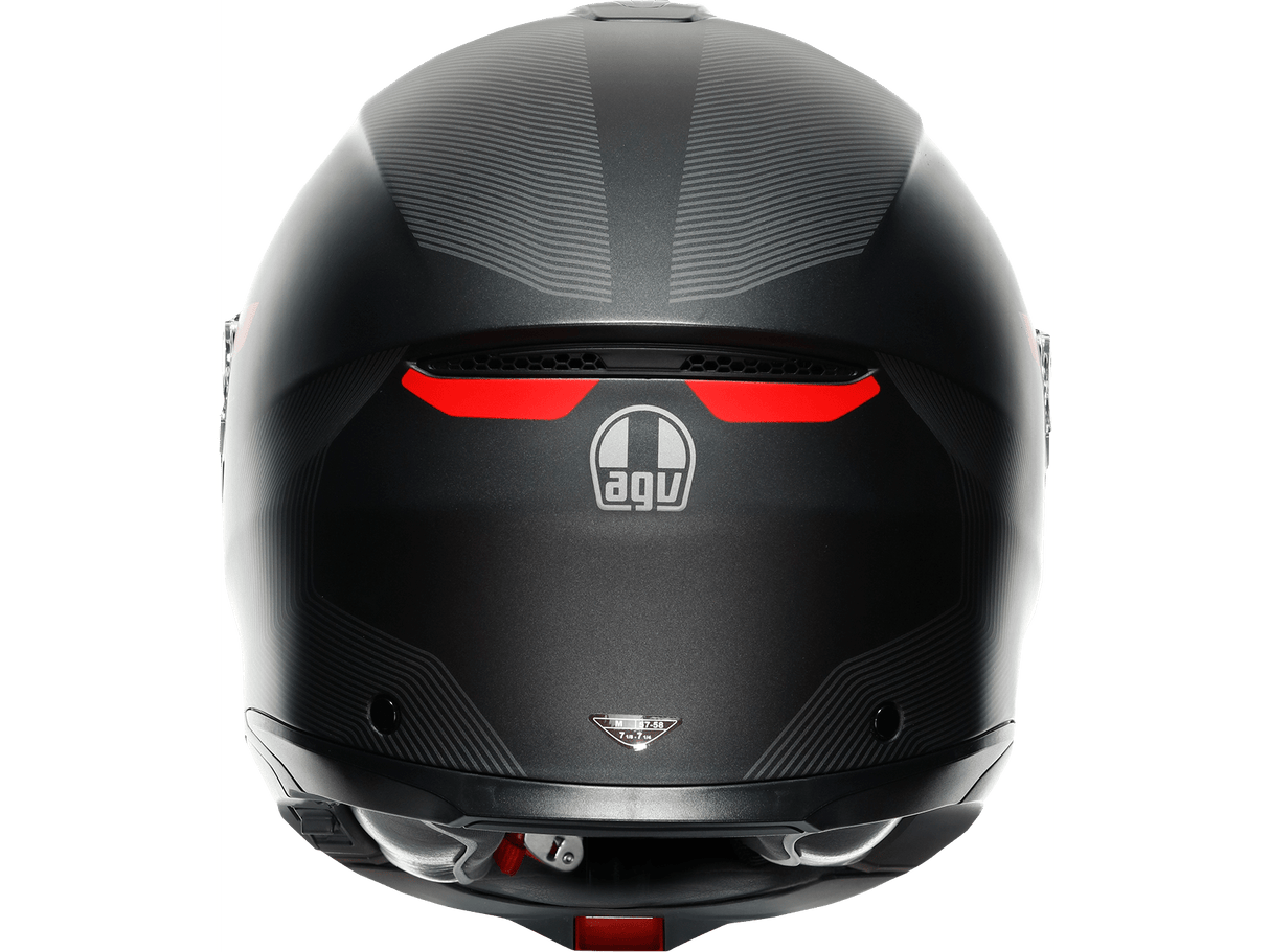 AGV Tourmodular Frequency Helmet - Matte Gunmetal/Red - 2XL