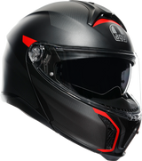 AGV Tourmodular Helmet - Frequency - Matte Gunmetal/Red - Medium 211251F2OY00512