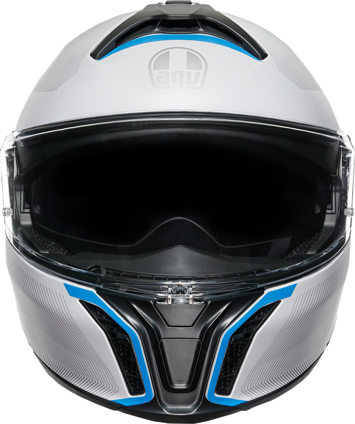 AGV Tourmodular Helmet - Frequency - Light Gray/Blue - Small 211251F2OY00610