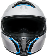 AGV Tourmodular Helmet - Frequency - Light Gray/Blue - Small 211251F2OY00610