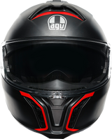 AGV Tourmodular Helmet - Frequency - Matte Gunmetal/Red - Medium 211251F2OY00512