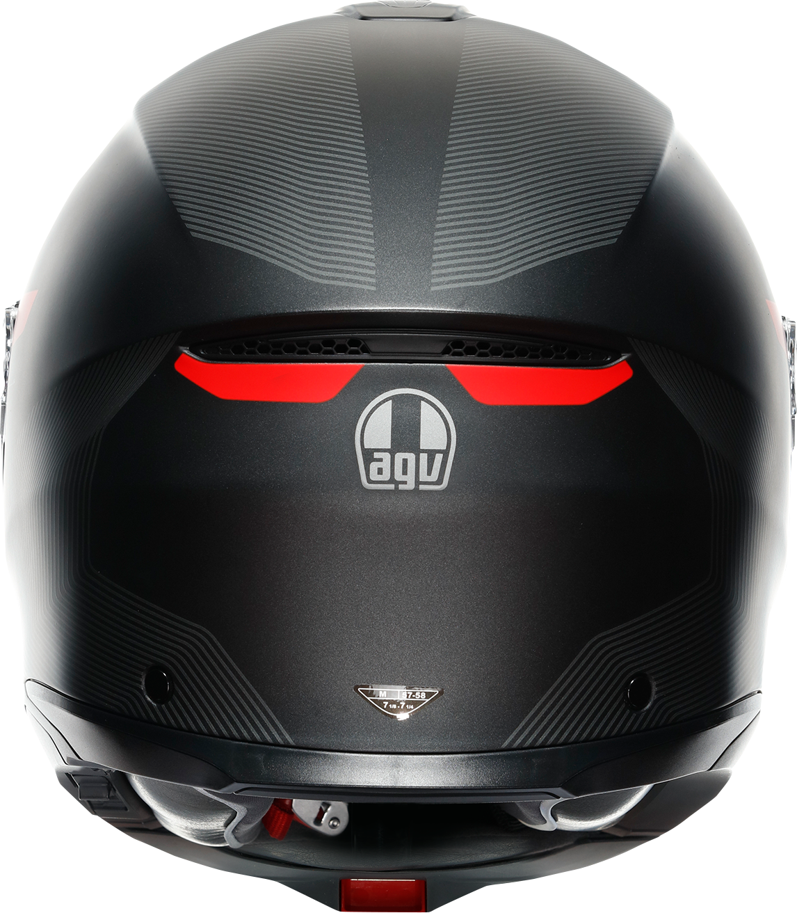 AGV Tourmodular Helmet - Frequency - Matte Gunmetal/Red - Medium 211251F2OY00512