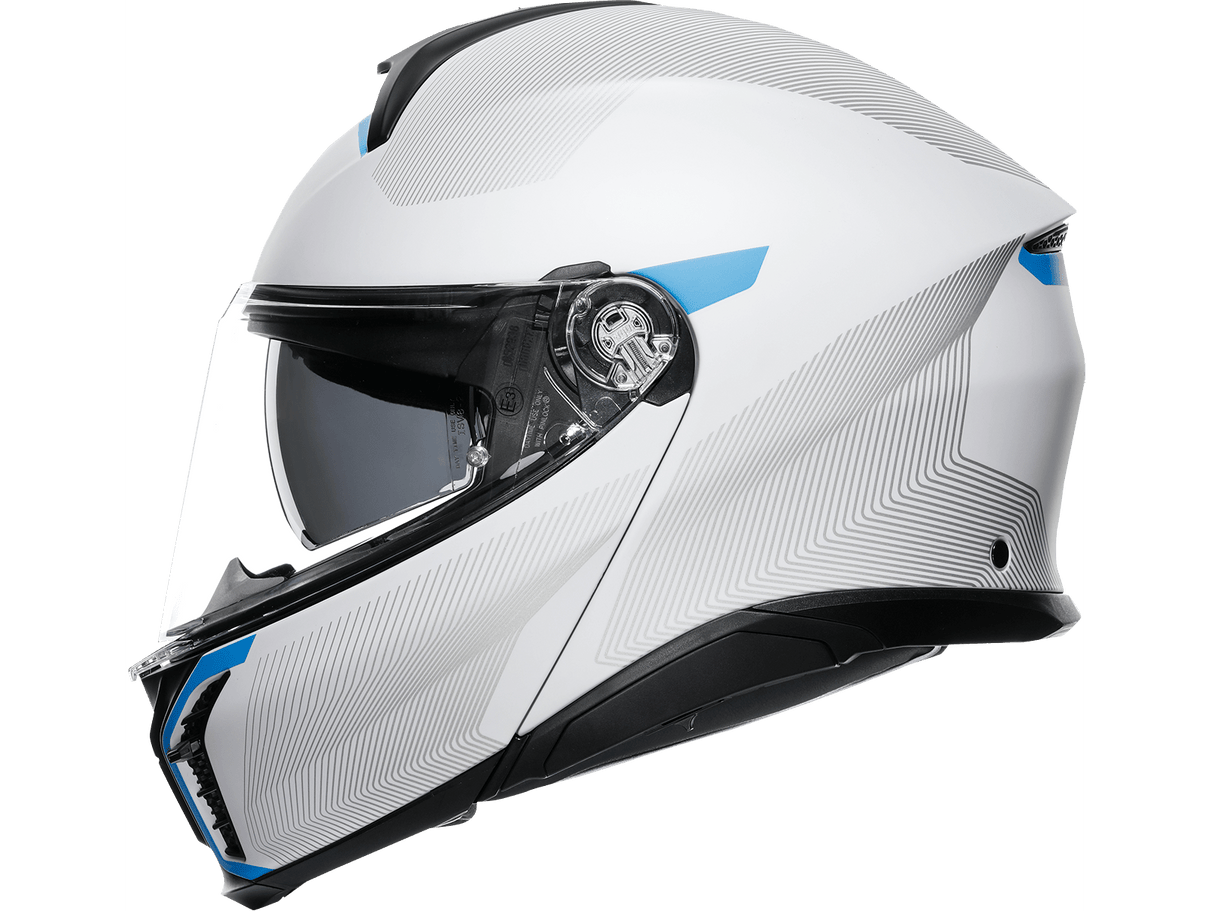 AGV Tourmodular Frequency Helmet - Light Gray/Blue - 2XL