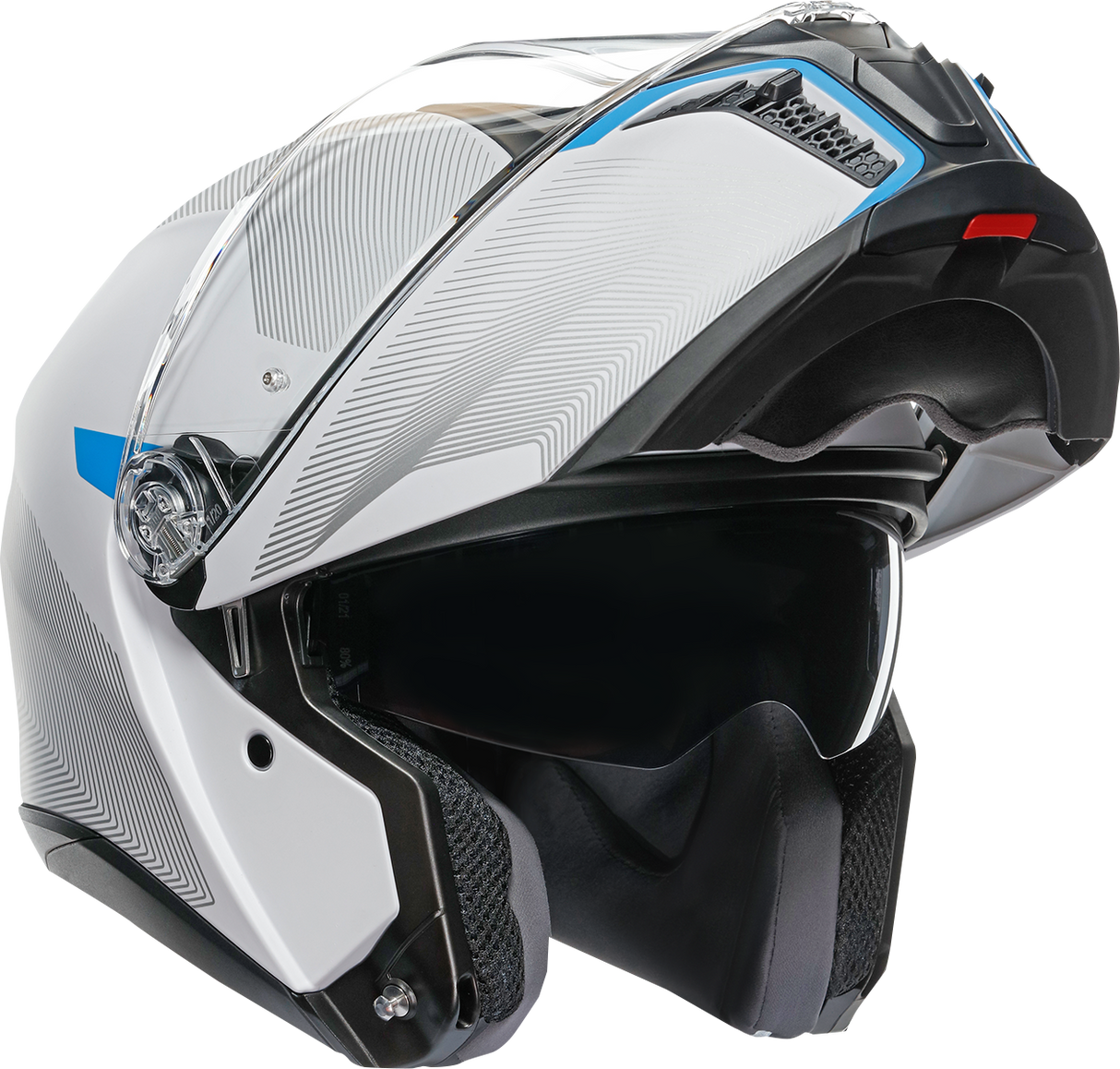 AGV Tourmodular Helmet - Frequency - Light Gray/Blue - XL 211251F2OY00615