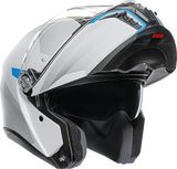 AGV Tourmodular Helmet - Frequency - Light Gray/Blue - XL 211251F2OY00615