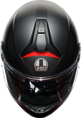 AGV Tourmodular Helmet - Frequency - Matte Gunmetal/Red - Medium 211251F2OY00512