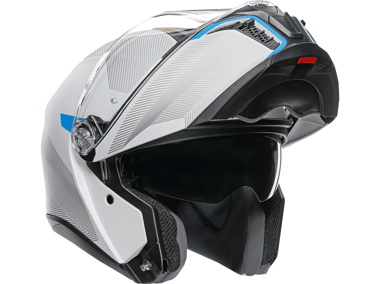 AGV Tourmodular Frequency Helmet - Light Gray/Blue - 2XL