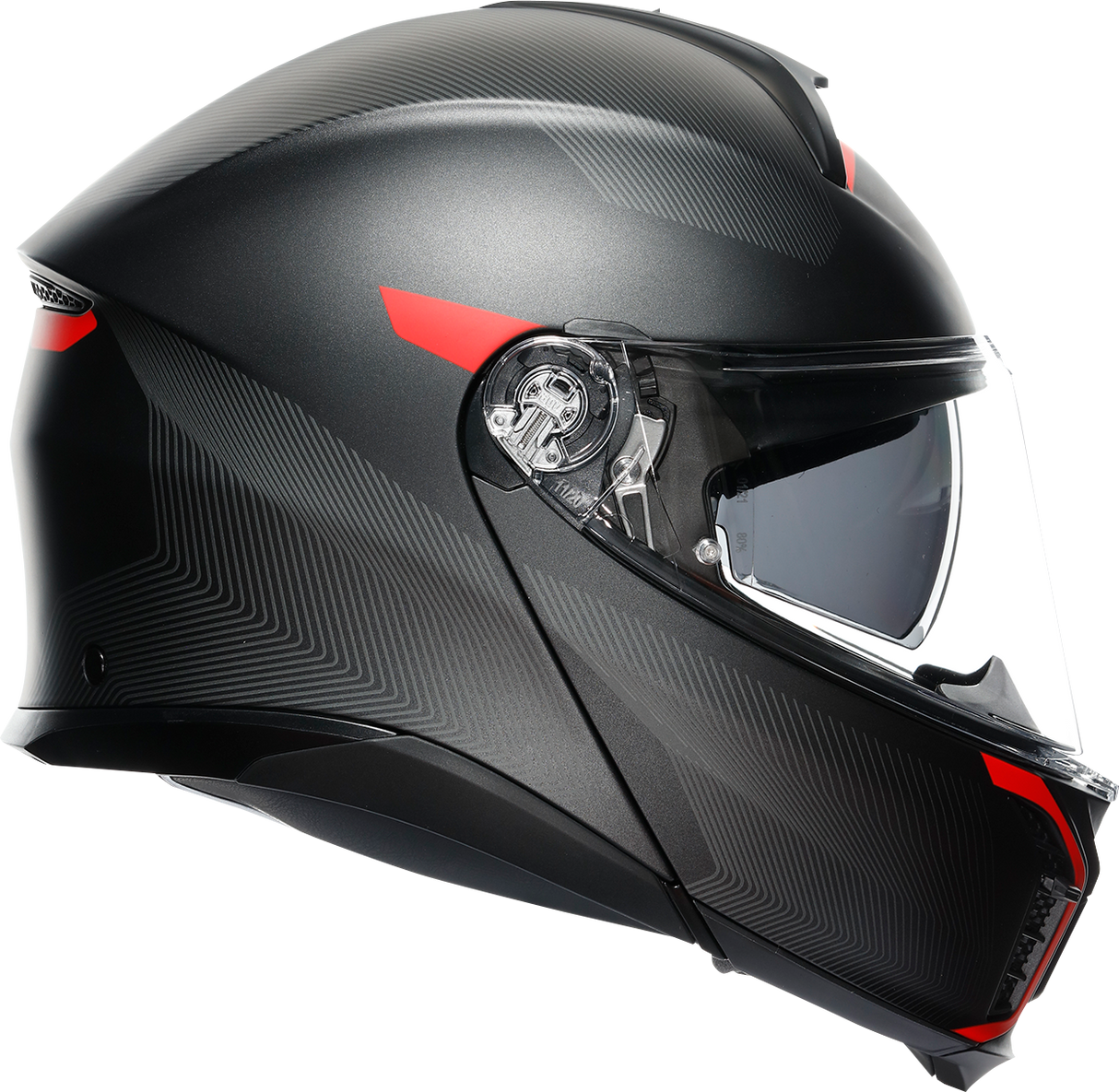 AGV Tourmodular Helmet - Frequency - Matte Gunmetal/Red - XL 211251F2OY00515