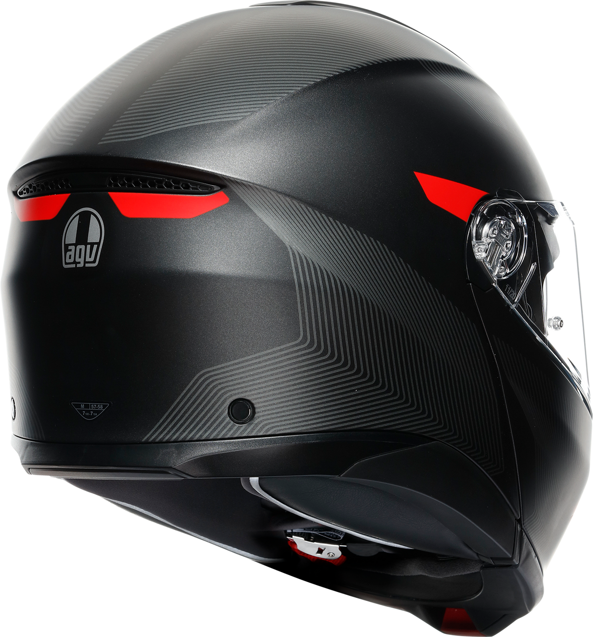 AGV Tourmodular Helmet - Frequency - Matte Gunmetal/Red - XL 211251F2OY00515