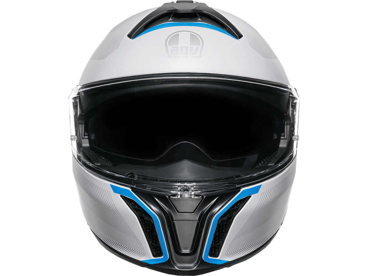 AGV Tourmodular Frequency Helmet - Light Gray/Blue - 2XL