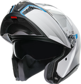 AGV Tourmodular Helmet - Frequency - Light Gray/Blue - Large 211251F2OY00614