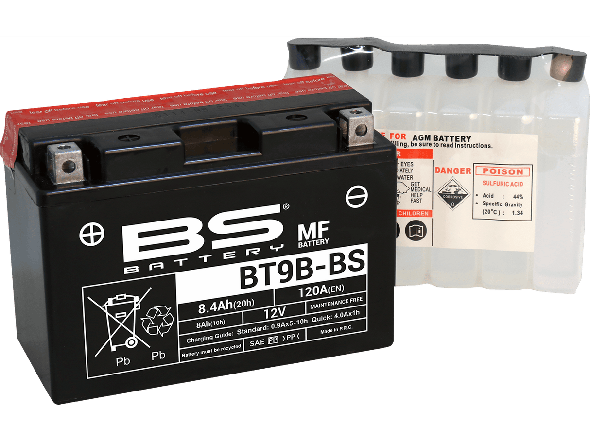 BS BATTERY Battery - BT9B-BS (YT) 300627 - Moto Shop Service