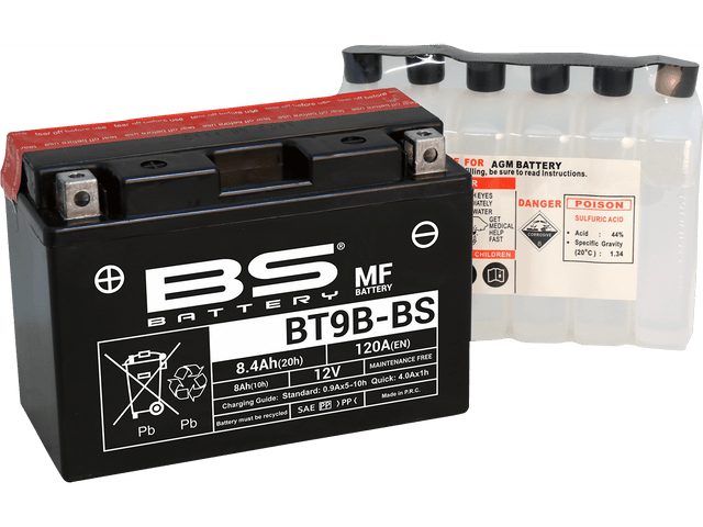 BS BATTERY Battery - BT9B-BS (YT) 300627 - Moto Shop Service