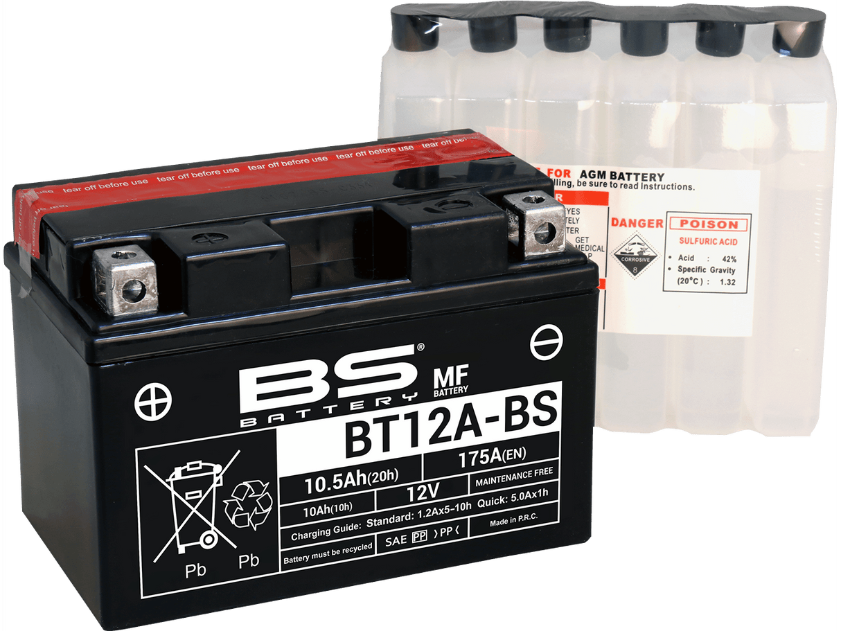 BS BATTERY Battery - BT12A-BS (YT) 300602 - Moto Shop Service